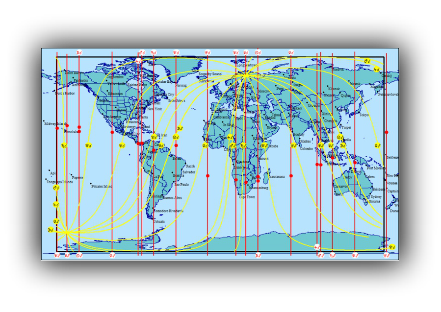 Conjunctions and Opposition AstroMap